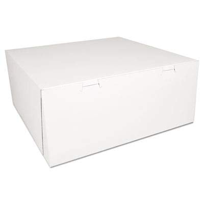 SCT White One-Piece Non-Window Bakery Boxes, 14 x 14 x 6, White, Paper, 50/Carton view 4
