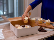 SCT White One-Piece Non-Window Bakery Boxes, 14 x 14 x 6, White, Paper, 50/Carton view 9