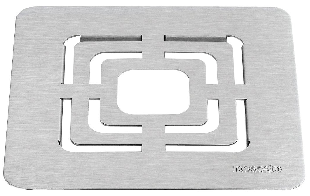 Rosseto SM139 Square Stainless Steel Brushed Grill Top, 10-Inch