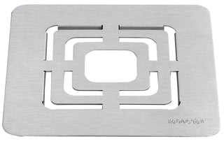 Rosseto SM139 Square Stainless Steel Brushed Grill Top, 10-Inch