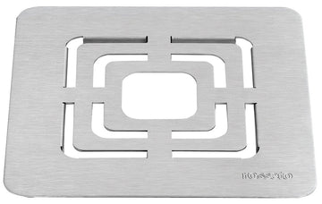 Rosseto SM139 Square Stainless Steel Brushed Grill Top, 10-Inch