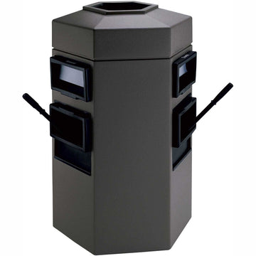 Commercial Zone 35 Gallon Double Sided Waste Windshield Center, Gray