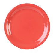 Thunder Group Color orange melamine dinnerware collection 6.5 inch narrow rim round plate, comes in dozen