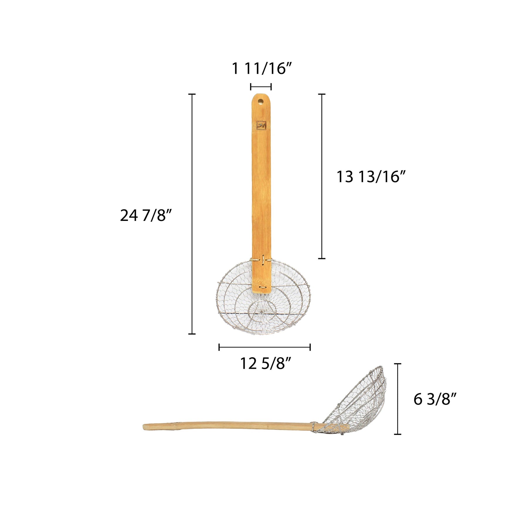 Thunder Group Bamboo Handle Skimmer, 12-Inch view 2