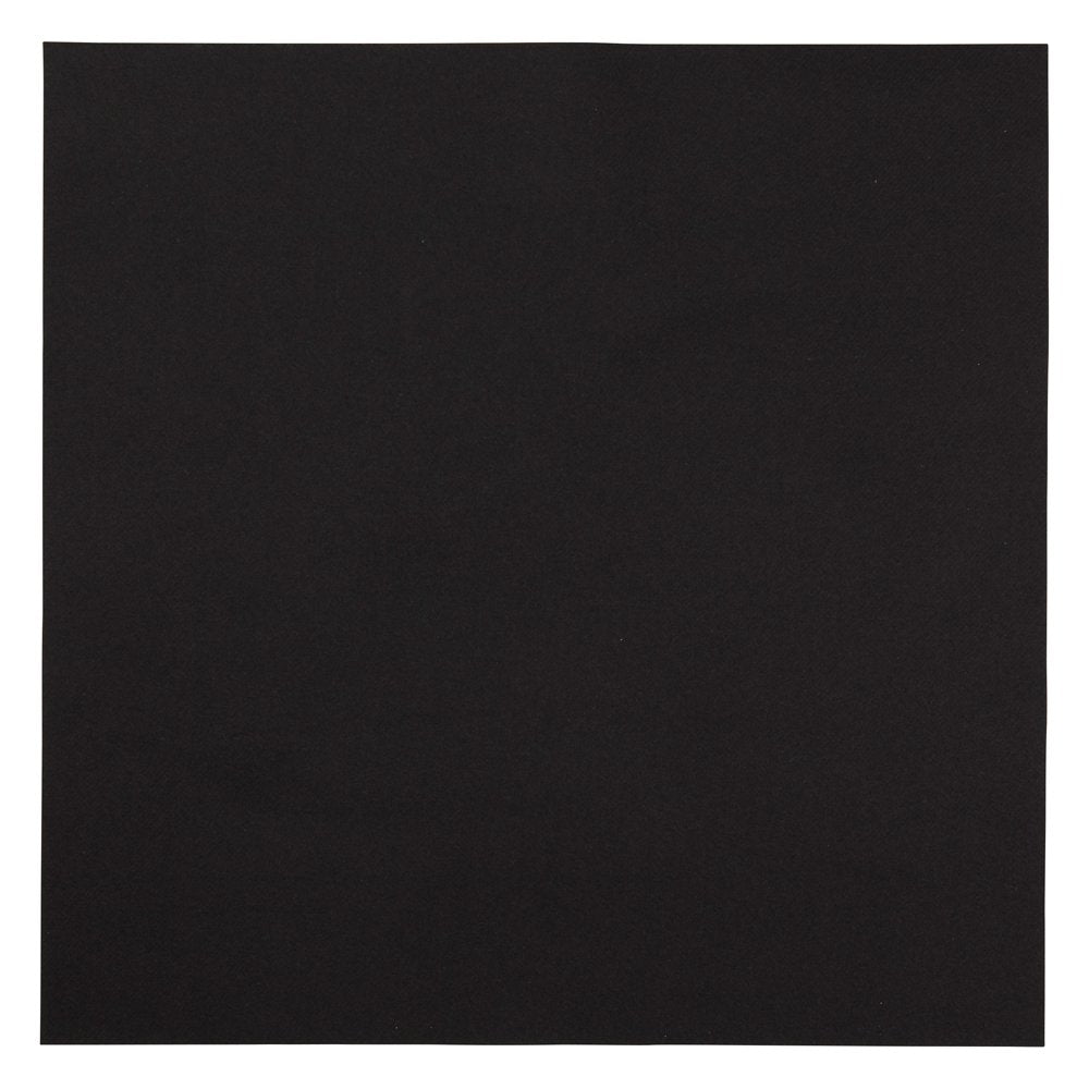 Hoffmaster 125070 Linen-Like Color In Depth Flat Pack Napkin, 16" Length x 16" Width, Black (Case of 500)