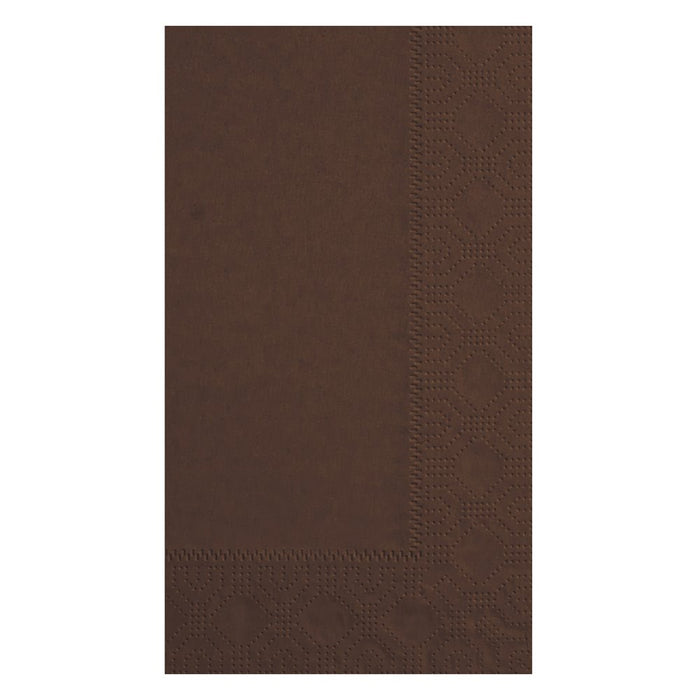Hoffmaster 180554 Dinner Napkin, Regal Embossed, 2-Ply, 1/8 Fold, 17" Length x 15" Width, Chocolate (8 Packs of 125)