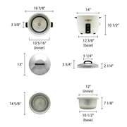 Thunder Group SEJ50000 30-Cup (Uncooked) 60-Cup (Cooked) Rice Cooker/Warmer, White view 2