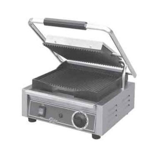 Globe Bistro Panini Grill Single Countertop Electric Cast Iron GPG10