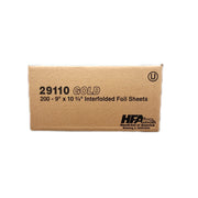 Handi Foil Interfolded Gold Foil Sheet, 8 x 10 inch - 200 per pack - 12 packs per case.