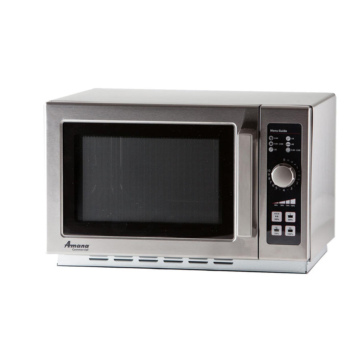 AMANA RCS10DSE Medium-Duty Microwave Oven, 1000W, Countertop, 20 lbs, Stainless Steel
