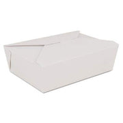 SCT ChampPak Retro Carryout Boxes, #3, 7.75 x 5.5 x 2.5, White, Paper, 200/Carton view 4