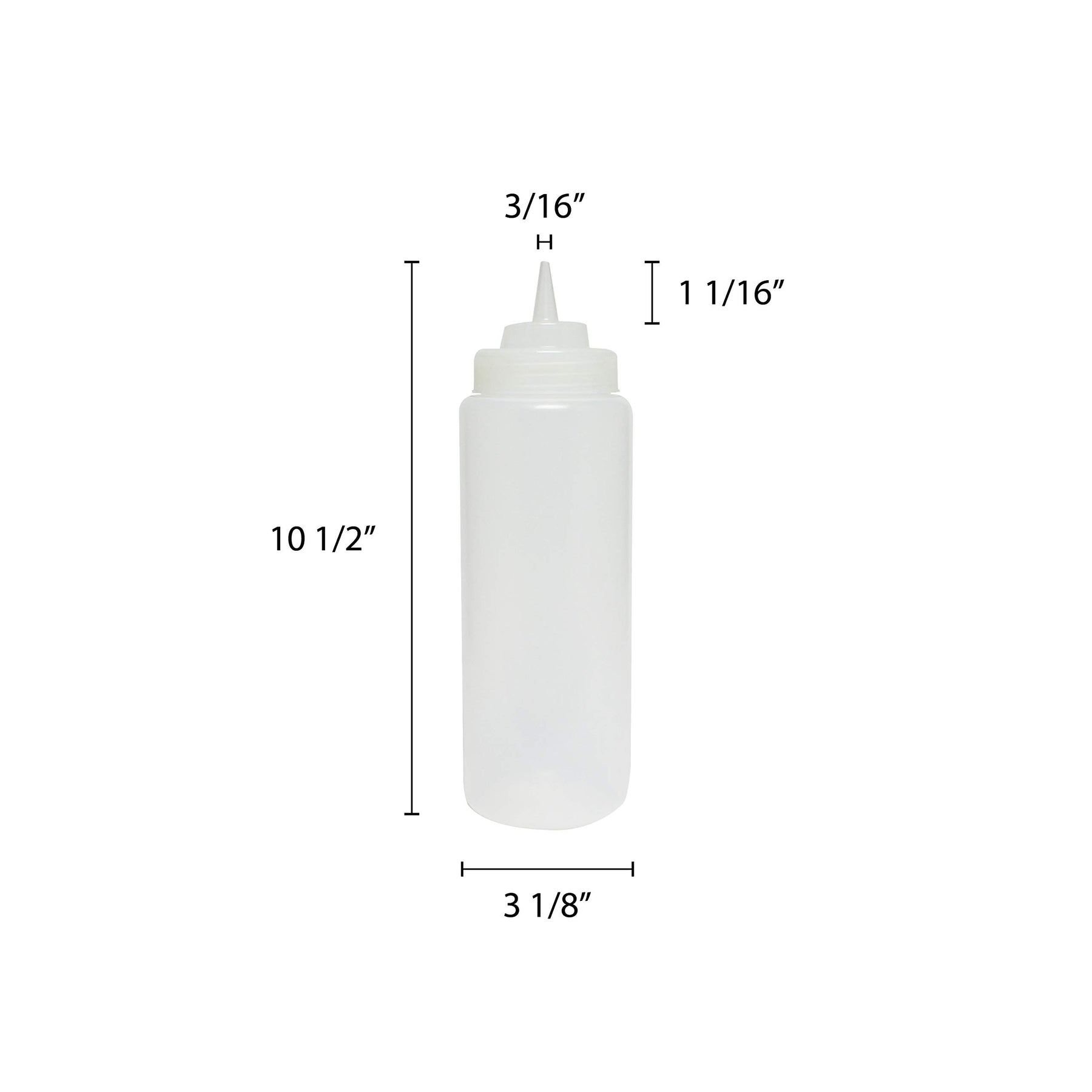 Thunder Group Squeeze Bottle, 32-Ounce, Clear view 2