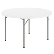 Flash Furniture 4 ft Plastic Round Folding Table, Granite White