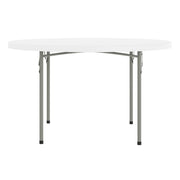 Flash Furniture 4 ft Plastic Round Folding Table, Granite White view 6