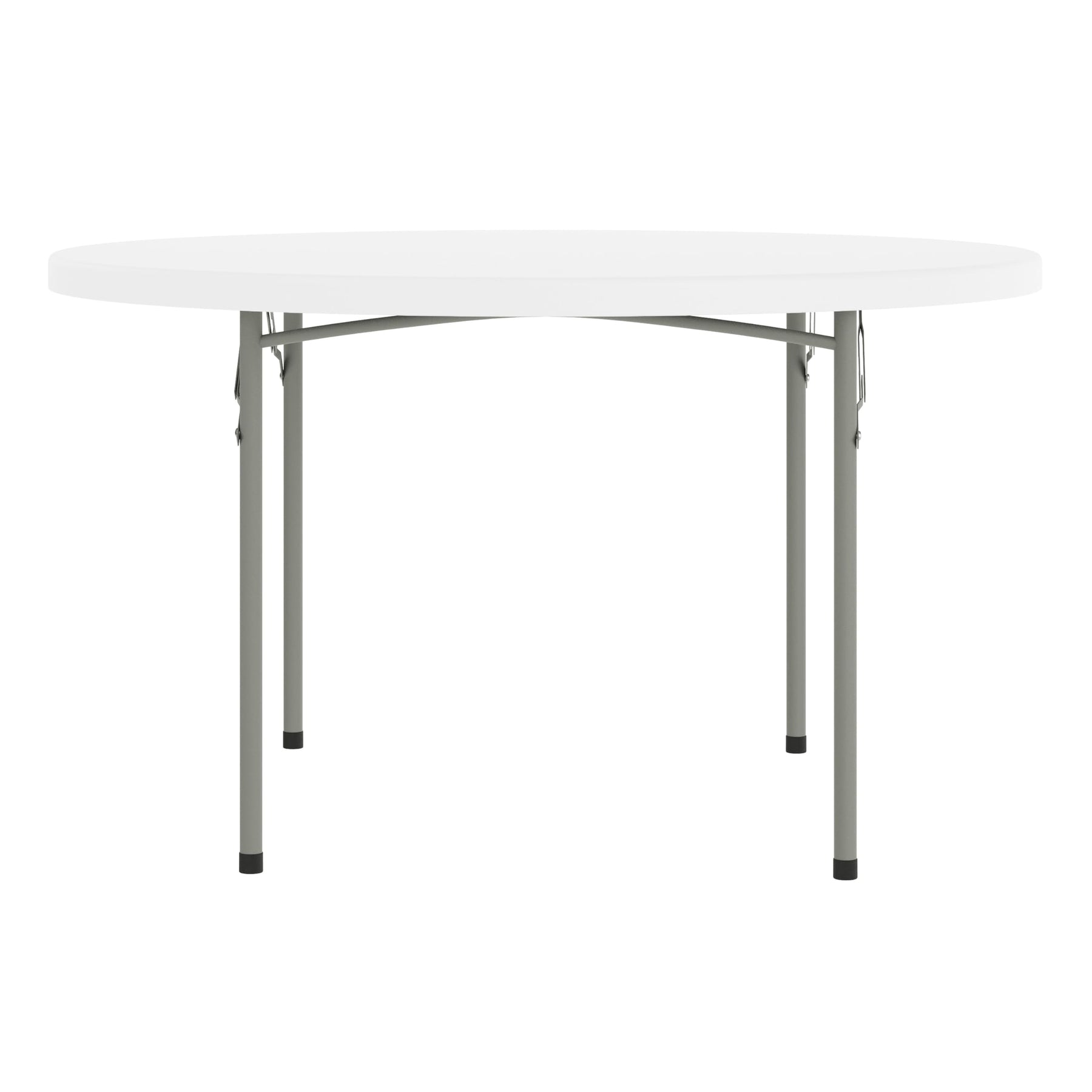 Flash Furniture 4 ft Plastic Round Folding Table, Granite White view 6