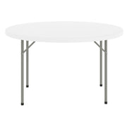 Flash Furniture 4 ft Plastic Round Folding Table, Granite White view 7