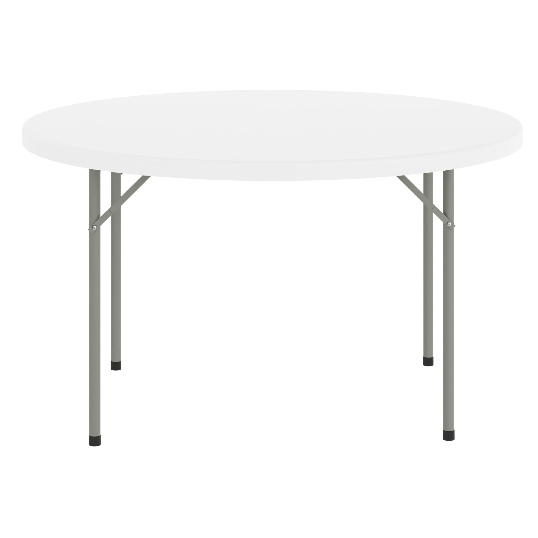 Flash Furniture 4 ft Plastic Round Folding Table, Granite White view 7