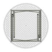 Flash Furniture 4 ft Plastic Round Folding Table, Granite White view 9