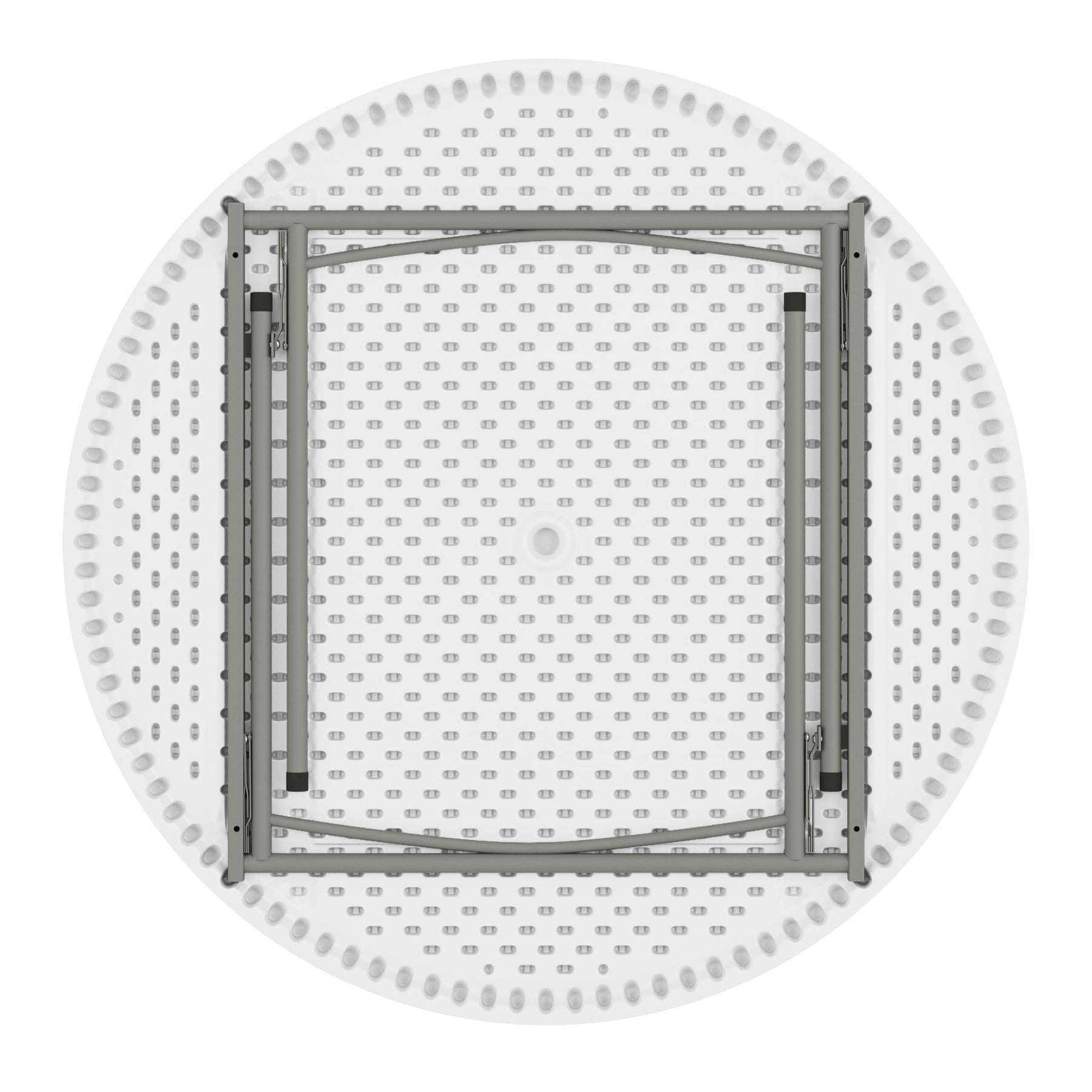 Flash Furniture 4 ft Plastic Round Folding Table, Granite White view 9