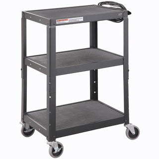 Global Industrial Steel Audio Visual & Instrument Cart - Black