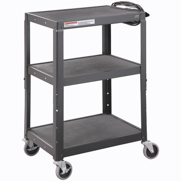 Global Industrial Steel Audio Visual & Instrument Cart - Black