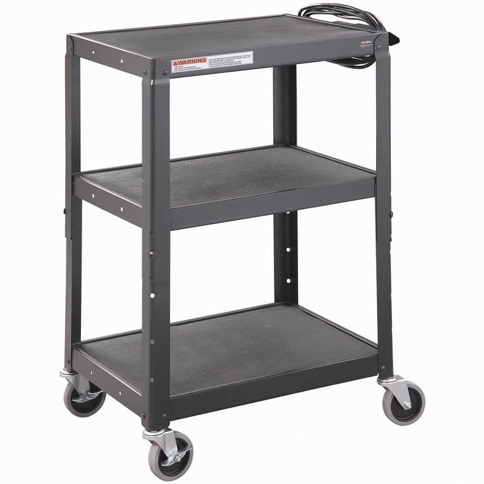 Global Industrial Steel Audio Visual & Instrument Cart - Black