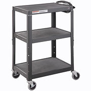 Global Industrial Steel Audio Visual & Instrument Cart - Black view 2