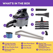 ProTeam Wet Dry Vacuums, ProGuard 4 Portable, 4-Gallon Wet Dry Vacuum Cleaner with Tool Kit view 2