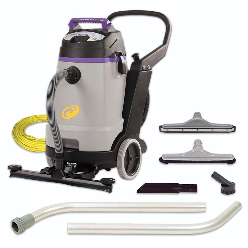 ProTeam Wet Dry Vacuums, ProGuard 15, 15-Gallon Commercial Wet Dry Vacuum Cleaner with Tool Kit and Front Mount Squeegee
