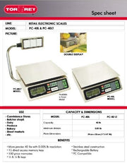 Torrey PC-40LT Price Computing Scale /Tower NTEP Legal For Trade,All Stainless Steel,40X0.01 lb view 2