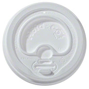 International Paper LHDN-16 Polystrene Hold&Go Dome Lock-Back Hot Cup Lid, 12-Ounce to 20-Ounce, White (12 Packs of 100)