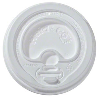 International Paper LHDN-16 Polystrene Hold&Go Dome Lock-Back Hot Cup Lid, 12-Ounce to 20-Ounce, White (12 Packs of 100)