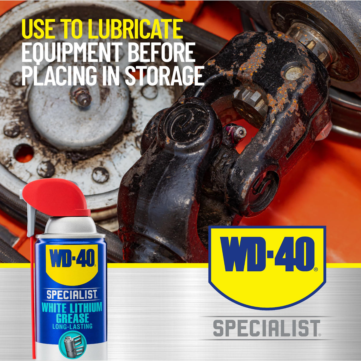 WD-40 Specialist White Lithium Grease Spray with SMART STRAW SPRAYS 2 WAYS, 10 OZ [6-Pack] view 3