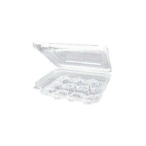 12 Count Clear Plastic Mini Cupcake/Muffin Container - 350 per case LBH7212 DFI