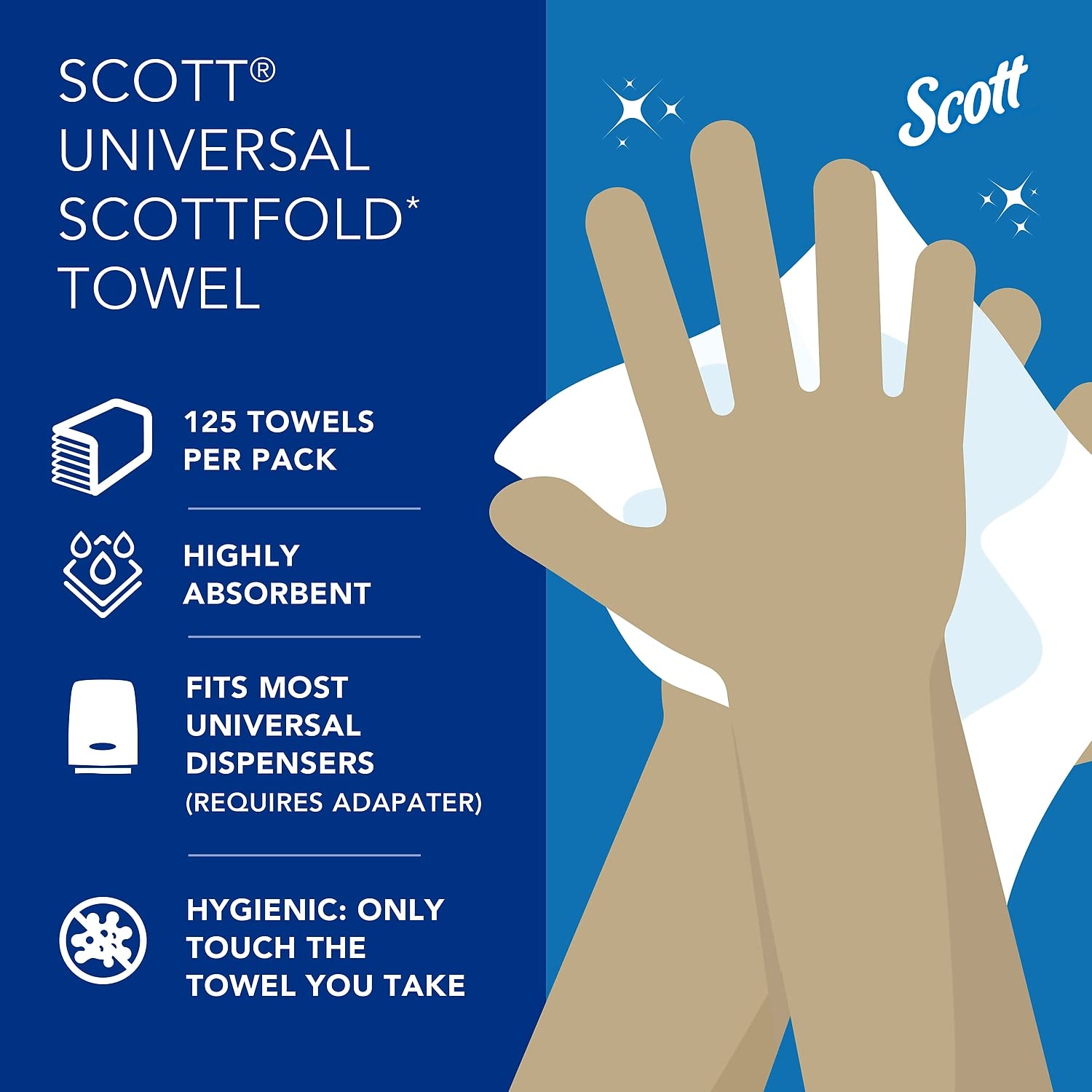 Scottfold M Towels, 8-1/8 x 12-1/2, White, 175 Towels/Pack, 25 Packs/CT view 8