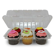 Detroit Forming LBH6656 - 6 Count Deep Clear Hinged Cupcake/Muffin Container - 350 per case view 3