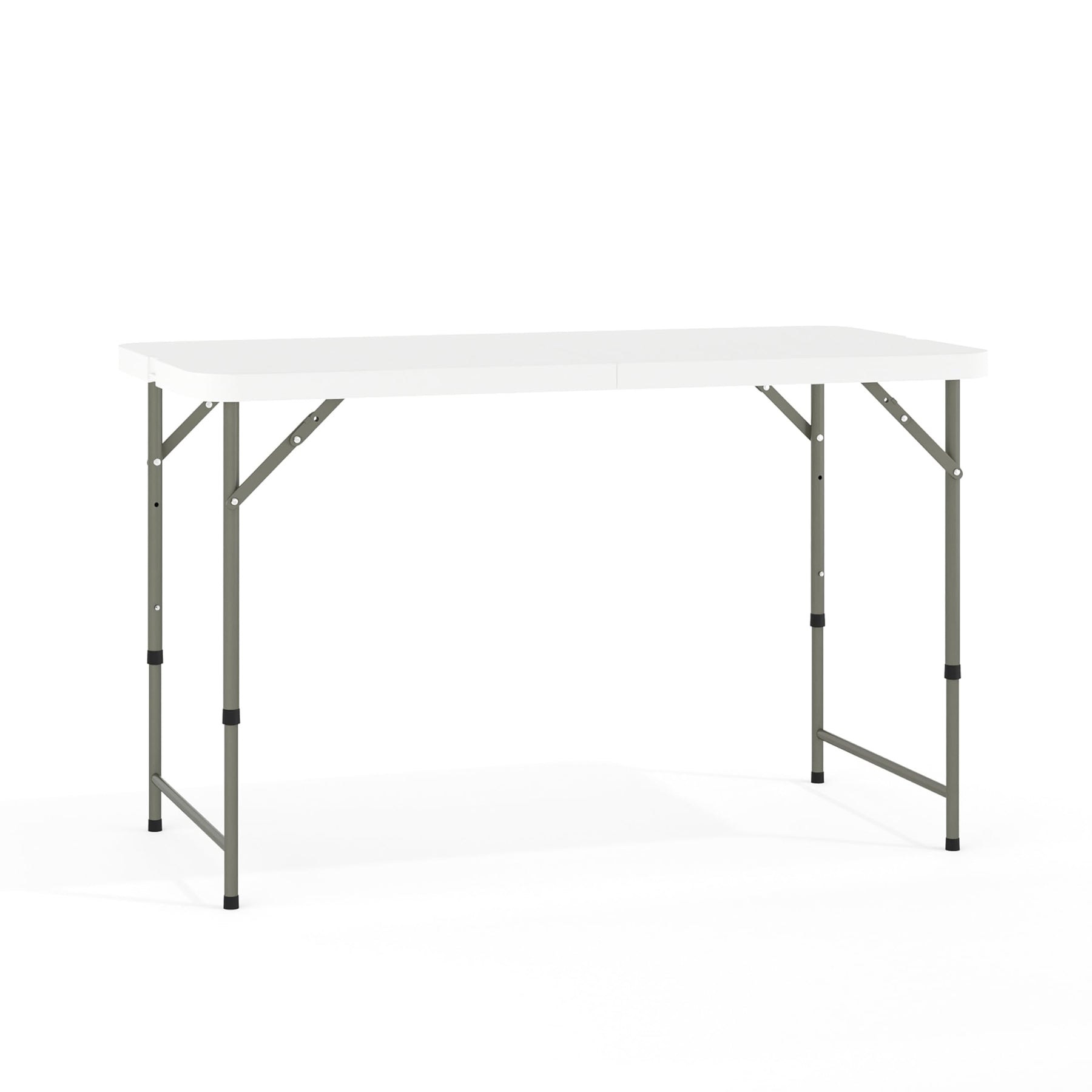 Flash Furniture 4-Foot Bi-Fold Granite White Plastic Folding Table