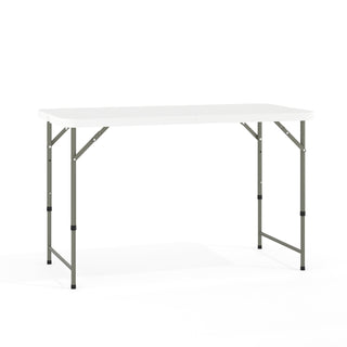 Flash Furniture 4-Foot Bi-Fold Granite White Plastic Folding Table