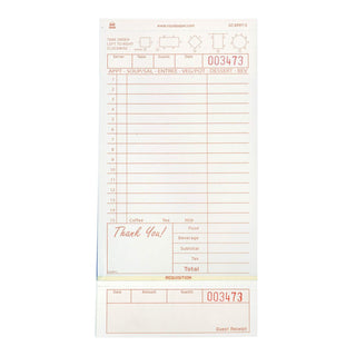 AmerCareRoyal Guest Check Loose-Pack Refill, 15 Lines, Three-Part Carbonless, 4.2 x 8.5, 200 Forms/Pad, 10 Pads/Carton