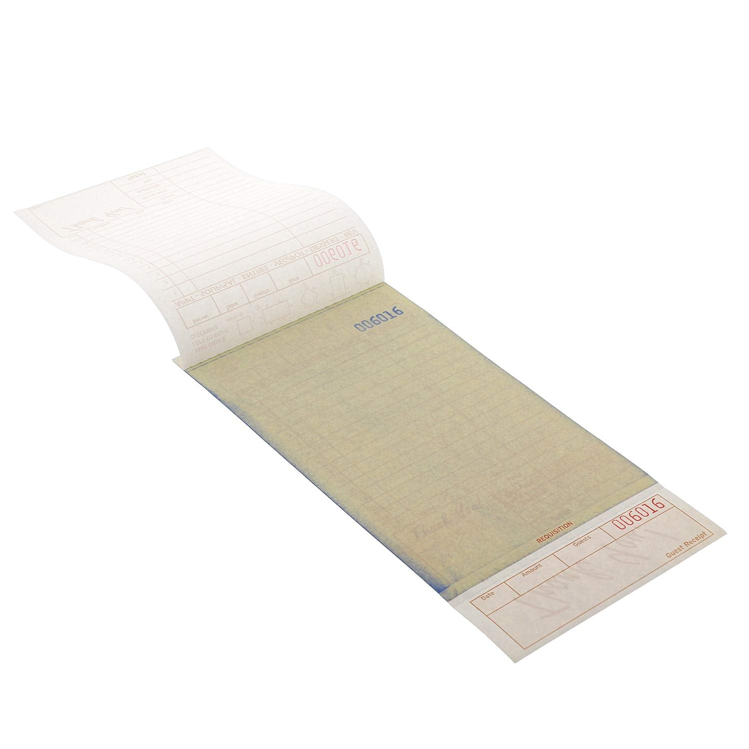AmerCareRoyal Guest Check Loose-Pack Refill, 15 Lines, Three-Part Carbonless, 4.2 x 8.5, 200 Forms/Pad, 10 Pads/Carton view 6