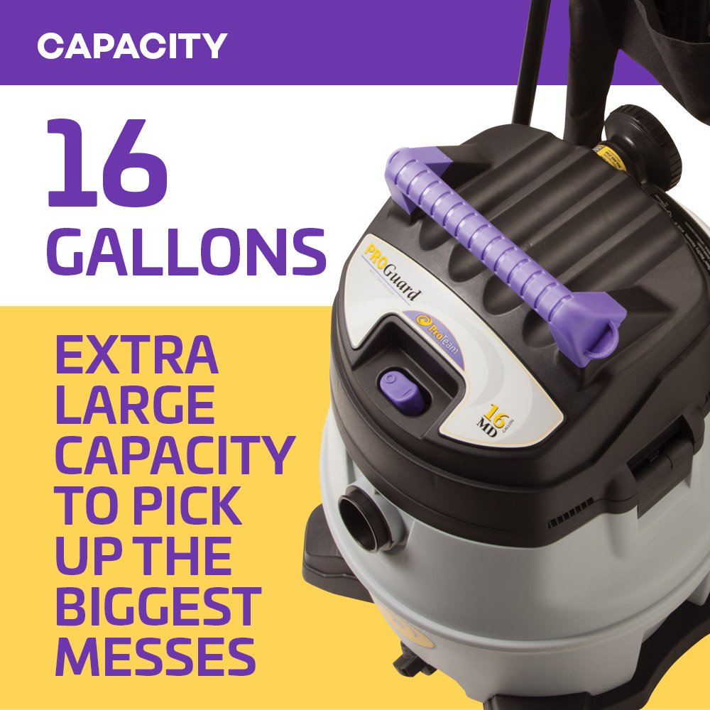 ProTeam Wet Dry Vacuums, ProGuard 16 MD, 16-Gallon Commercial Wet Dry Vacuum Cleaner with Tool Kit view 9