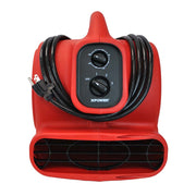 XPOWER P-230AT Mini Mighty 1/4 HP 925 CFM Centrifugal Air Mover, Carpet Dryer, Floor Fan, Blower, Stackable, Daisy Chain, for Water Damage Restoration, Janitorial, Plumbing, Home Use, Red view 6