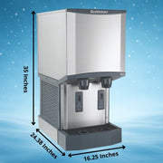 Scotsman Commercial Nugget ice Maker, Ice and Water Dispenser with Storage (HID312A-1) 260 pounds per Day view 2