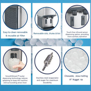 Scotsman Commercial Nugget ice Maker, Ice and Water Dispenser with Storage (HID312A-1) 260 pounds per Day view 4