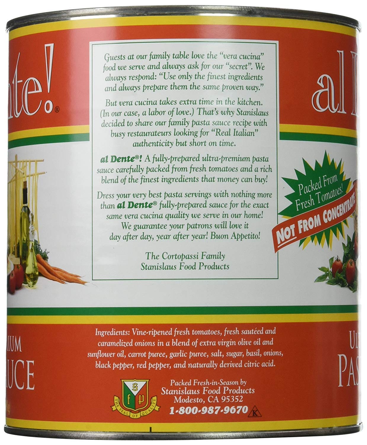 Al Dente Pasta Sauce, #10 Pack of 6 view 2