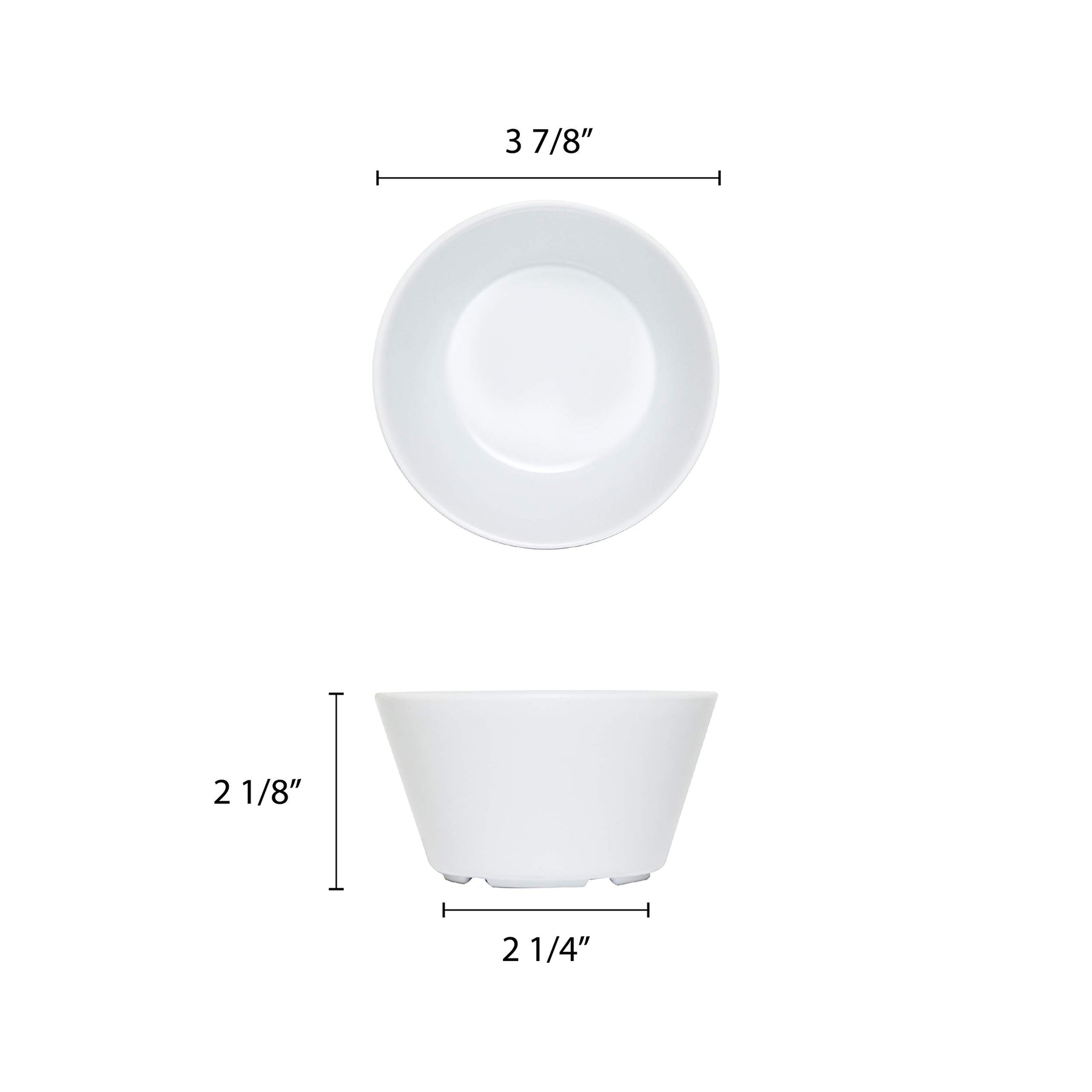 Thunder Group Nustone white melamine dinnerware collection 3.875 inch - 8 oz bouillon cup, comes in dozen view 2