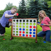 Giant 4 Connect in a Row with Carrying Case and Stained and Finished Legs and Frame view 8