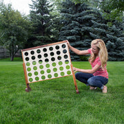 Giant 4 Connect in a Row with Carrying Case and Stained and Finished Legs and Frame view 9