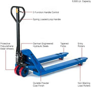 Global Industrial High Capacity Pallet Jack with 27" W x 48" L Forks view 6