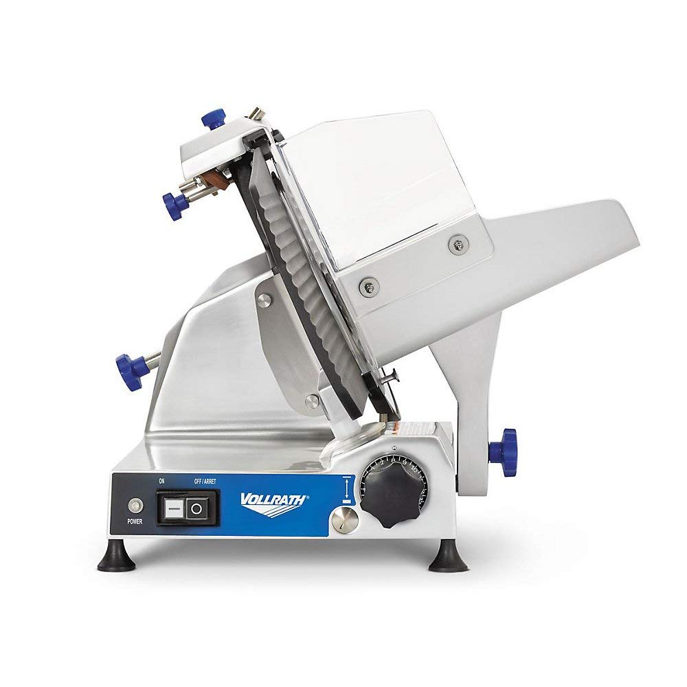 Vollrath 40951 Medium-Duty Electric Slicer, 12-Inch Blade, Cast Aluminum, 120V, Belt-Driven Design with Built-in Sharpener, Nonstick Coating, Adjustable Thickness, Removable Carriage view 4